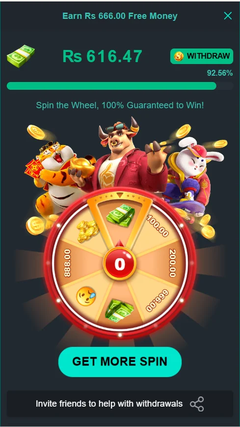 PK116 spin wheel bonus feature screenshot